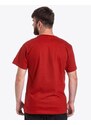 Meatfly Pánské tričko eatfly F LOGO T-SHIRT Dark Red