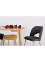 Nordic Design Tmavě šedá sametová jídelní židle Jolene