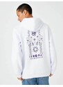 Koton Basic Hooded Sweatshirt with Asian Print Long Sleeved