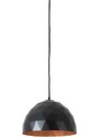 Nordic Design Černo měděné kovové závěsné světlo Leontine 35 cm