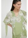 Šaty AllSaints zelená barva, midi, oversize