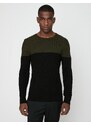 Koton Basic Sweater Color Blocked Crew Neck