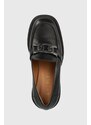 Kožené lodičky Charles Footwear Kiara dámské, černá barva, na podpatku, Kiara.Loafer