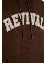 Trendyol Brown Oversize/Wide-Fit Hooded Cotton Unisex Sweatshirt