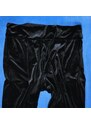 Dámské černé sametové velurové kalhoty tepláky A1756