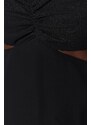 Trendyol Black Waist Opening/Skater Window/Cut Lined Out Detailed Chiffon Elegant Evening Dress