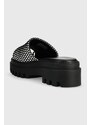 Pantofle Calvin Klein Jeans TOOTHY COMBAT SANDAL OVER MESH dámské, černá barva, na platformě, YW0YW00950