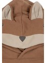 Dětská bavlněná mikina Konges Sløjd hnědá barva, s kapucí, s aplikací