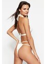 Trendyol Ecru Tunnel High Leg Bikini Bottom