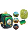 SET Školní batoh s penálem a pláštěnkou TOPGAL ENDY 23015 se zemědělskými stroji