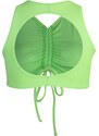 Trendyol Green Halterneck Pleated Bikini Top