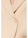 Trendyol Beige Woven Lined Double Breasted Blazer with Closure