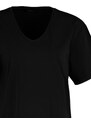 Trendyol Black 100% Cotton Oversize V Neck Knitted T-Shirt