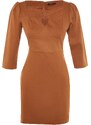 Trendyol Brown Piping Detailed Woven Dress