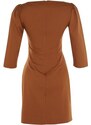 Trendyol Brown Piping Detailed Woven Dress