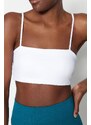 Trendyol White Medium Support/Shaping Knitted Sports Bra