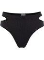 Trendyol Black Seamless/Seamless Window/Cut Out Detail Thong Knitted Panties