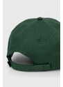 Bavlněná baseballová čepice Lacoste zelená barva