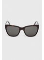 Brýle Saint Laurent dámské, hnědá barva