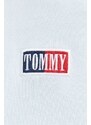 Bavlněná mikina Tommy Jeans pánská, s kapucí, hladká