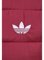 Bunda adidas Originals dámská, vínová barva, přechodná