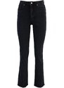 Trendyol Black Petite Slit High Waist Slim Flare Jeans