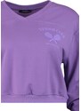 Trendyol Curve Purple Purple V-Neck Printed Thin Knitted Sweatshirt