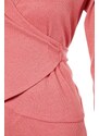 Trendyol Dry Rose Double Breasted Knitted Pajamas Set