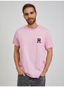 Růžové pánské tričko Tommy Hilfiger - Pánské