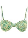 Trendyol Floral Pattern Underwired Pile Bikini Top