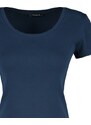 Trendyol Navy Blue 100% Cotton Fitted Basic Crew Neck Knitted T-Shirt