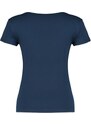 Trendyol Navy Blue 100% Cotton Fitted Basic Crew Neck Knitted T-Shirt