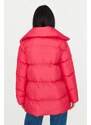 Trendyol Fuchsia Oversize Zipper Detail Puffer Coat