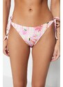 Trendyol Fruit Patterned Tie High Leg Bikini Bottoms