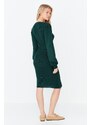 Trendyol Emerald Green Sash Detailed Knitwear Dress