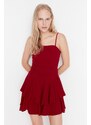 Trendyol Burgundy Strap Woven Jumpsuit