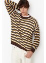 Trendyol Multicolor Oversize Fit Oversize Crew Neck Crochet Detail Knitwear Sweater