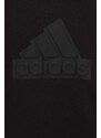Dětská mikina adidas U FI LOGO černá barva, s kapucí, s aplikací