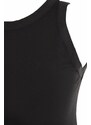 Trendyol Black Cotton, Sleeveless, Knitted Singlet