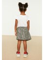 Trendyol Gray Flywheel Detailed Girl Knitted Skirt