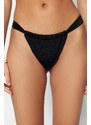 Trendyol Black Tunnel High Leg Bikini Bottom