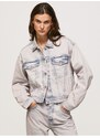 Modro-bílá dámská oversize džínová bunda Pepe Jeans Turner Rose - Dámské