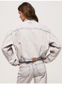 Modro-bílá dámská oversize džínová bunda Pepe Jeans Turner Rose - Dámské