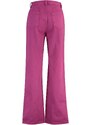 Trendyol Fuchsia Pocket Detailed High Waist Wide Leg Jeans Pants