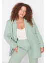 Trendyol Curve Green Oversized Blazer Jacket