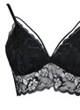 Trendyol Curve Black Piping Detail Lace Bralette