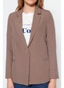 Trendyol Mink Regular Lining Detailed Woven Blazer Jacket