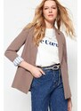 Trendyol Mink Regular Lining Detailed Woven Blazer Jacket