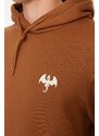 Trendyol Brown Men's Regular/Normal Cut Animal Embroidery Fleece Inside Sweatshirt