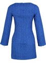 Trendyol modré tvídové tkané šaty